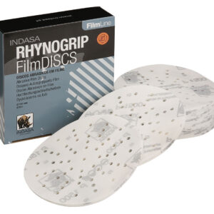 Indasa Rhynogrip Filmline Aluminium Oxide Self-Grip Discs 150mm Ultravent  - Pack of 50 - Image 1