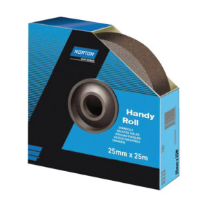 Norton R222 Aluminium Oxide Handy Roll (Cloth-backed)  25mm x 25M (Various Grits Available)