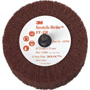 3M CF-ZR Clean & Finish Roloc Flap Brush 75mm x 35mm (Pack of 10)