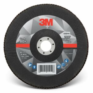 3M 769F Cubitron II Flap Disc 125mm x 22mm Conical - Pack of 10-80+ - Image 1