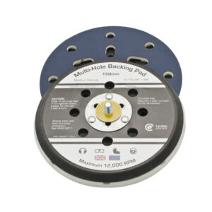 Flexipads 17098 5/16 UNF (+ M8 Adaptor)  150mm Random Orbital Sander PSA Backing Pads (Multihole, Medium Density)