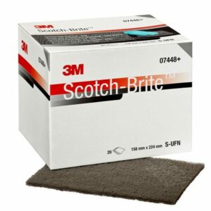 3M 7448 S Ultrafine ScotchBrite Handpad 155mm x 225mm (Pack of 20)