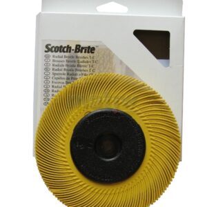 3M BB-ZB Scotch-Brite Radial Bristle Brush 193.5mm x 25.4mm P80 (33129) - Pack of 2 - Image 1