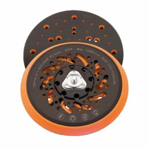 Flexipads FE653 Cyclone 5/16 UNF (+ M8 Adaptor)  150mm Random Orbital Sander Velcro Backing Pads (Multihole, Medium Density)