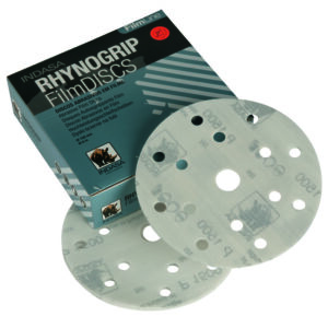 Indasa Rhynogrip Filmline Aluminium Oxide Self-Grip Discs 150mm 15 Hole P500 - Pack of 50 (C40757) - Image 1