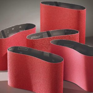Norton R976 Red-X Ceramic Cloth Floor Sanding Belts 250mm x 750mm P120 (Pack of 10) - Image 1