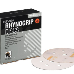 Indasa Rhynogrip Whiteline Aluminium Oxide Self-Grip Discs 150mm 7 Hole P40 - Pack of 50 (C34749) - Image 1