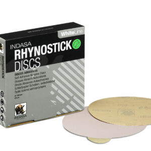 Indasa Rhynostick Whiteline Aluminium Oxide Self-Adhesive Discs 150mm No Holes P180 - Pack of 100 (C00365)