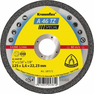 Klingspor A46TZ INOX Slitting Disc (Flat Form) 230mm x 1.9mm x 22.23mm - Pack of 25