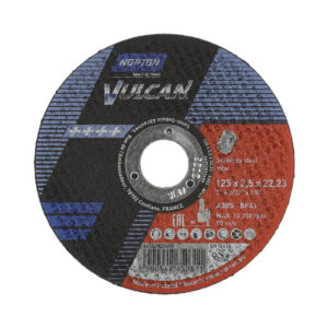 Norton Vulcan INOX Slitting Disc 125mm 2.5mm x 22.23mm TYPE 42 (Pack of 25)