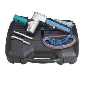 Dynabrade 40324 Dynafile® II Abrasive Belt Tool Versatility Kit, Metric Collet .5 hp, 7 Degree Offset, 20,000 RPM, Front Exhaust, for 1/4"-3/4" W x 18" L (6-19 mm x 457 mm) Belts