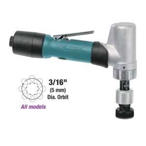 Dynabrade 51410 7 Degree Offset Mini-Dynorbital® Random Orbital Sander .4 hp, 3,200 RPM, 3/16" (5 mm) Dia. Orbit, Rear Exhaust, for 1/4"-20 Female Pads