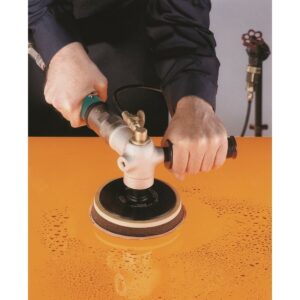 Dynabrade 51479 5"-8" (127 mm-203 mm) Dia. Right-Angle Wet Rotary Sander, Deluxe .7 hp, 0-3,100 RPM, 5/8"-11 Spindle Thread, Rear Exhaust