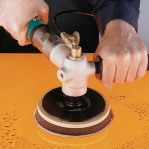 Dynabrade 51605 152 mm-203 mm (6"-8") Dia. Right-Angle Wet Rotary Sander, Deluxe .7 hp, 0-3,100 RPM, Rear Exhaust, M14 x 2 Spindle Thread
