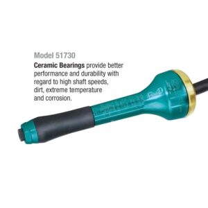 Dynabrade 51705 .1 hp Straight-Line Pencil Grinder 50,000 RPM, Turbine Air Motor, Rear Exhaust, 3/32" Collet