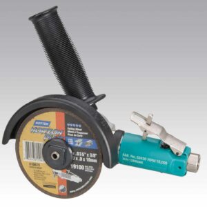 Dynabrade 52430 4" (102 mm) Dia. 7 Degree Offset Cut-Off Wheel Tool .7 hp, 15,000 RPM, Front Exhaust, 3/8"-24 Spindle Thread