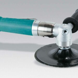 Dynabrade 52563 7" (178 mm) Dia. Right Angle Disc Sander 1 hp, 6,000 RPM, Extended Rear Exhaust, 5/8"-11 Female Pad