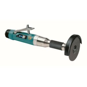 Dynabrade 52579 4" (102 mm) Dia. Straight-Line 6" (152 mm) Extension Cut-Off Wheel Tool 1 hp, 15,000 RPM, Rear Exhaust, 3/8"-24 Spindle Thread