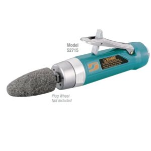 Dynabrade 52717 Cone or Plug Straight-Line Wheel Grinder 1 hp, 18,000 RPM, Rear Exhaust, 3/8"-24 Spindle Thread