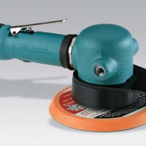 Dynabrade 57101 127 mm (5") Dia. Two-Hand Dynorbital® Random Orbital Sander, Non-Vacuum .2 hp, 12,000 RPM, 5 mm (3/16") Dia. Orbit, Rear Exhaust, Low-Profile