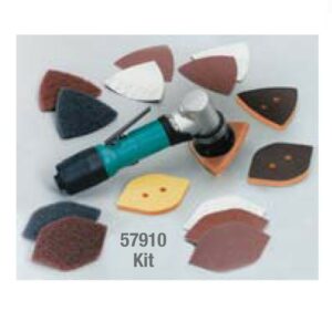 Dynabrade 57910 Dynafine® Detail Sander Versatility Kit, Non-Vacuum .12 hp, 7 Degree Offset, 13,000 RPM, 1/32" (0.8 mm) Dia. Orbit