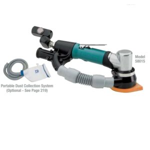 Dynabrade 58015 Dynafine® Detail Sander, Self-Generated Vacuum .12 hp, 7 Degree Offset, 15,000 RPM, 1/32" (0.8 mm) Dia. Orbit, Rear Exhaust