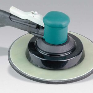 Dynabrade 58040 11" (279 mm) Dia. Two-Hand Gear-Driven Sander, Non-Vacuum .45 hp, 950 RPM, Rear Exhaust