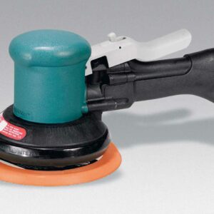 Dynabrade 58406 6" (152 mm) Dia. Two-Hand Dynorbital® Random Orbital Sander, Self-Generated Vacuum .45 hp, 12,000 RPM, 3/16" (5 mm) Dia. Orbit, Rear Exhaust