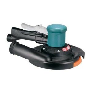 Dynabrade 58411 8" (203 mm) Dia. Two-Hand Dynorbital® Random Orbital Sander, Self-Generated Vacuum .45 hp, 10,000 RPM, 3/16" (5 mm) Dia. Orbit, Rear Exhaust