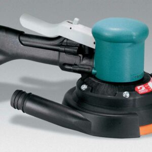 Dynabrade 58443 6" (152 mm) Dia. Two-Hand Gear-Driven Sander, Central Vacuum .45 hp, 900 RPM, Rear Exhaust, Vinyl-Face Pad