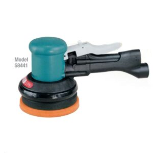 Dynabrade 58445 8" (203 mm) Dia. Two-Hand Gear-Driven Sander, Non-Vacuum .45 hp, 900 RPM, Rear Exhaust, Vinyl-Face Pad