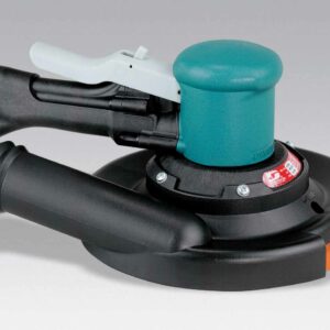 Dynabrade 58446 8" (203 mm) Dia. Two-Hand Gear-Driven Sander, Central Vacuum .45 hp, 900 RPM, Rear Exhaust, Hook-Face Pad