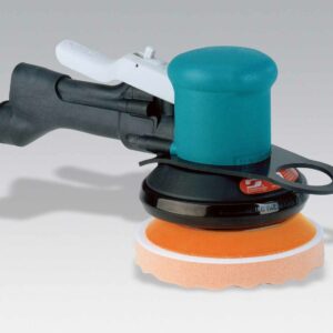 Dynabrade 58455 5" (127 mm) Dia. Dynabuffer Random Orbital Polisher .21 hp, 5,500 RPM, Rear Exhaust, 14 mm Dia. Orbit, 5/16"-24 Female Thread