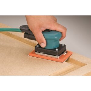 Dynabrade 58503 3-1/4" W x 5" L (82 mm x 127 mm) Dynabug® II Orbital Sander, Non-Vacuum .15 hp, 10,000 RPM, 3/32" (2.5 mm) Dia. Orbit, Rear Exhaust