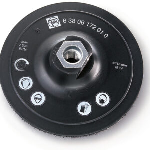 Fein Accessory Backing Pad 115 mm dia. M14 with velcro attach - (63806172010)
