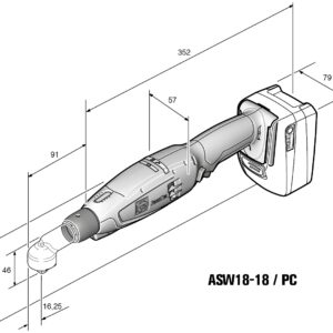 Fein Cordless AccuTec ASW 18-18 PC 18v (body only) - (71127060000) - Image 4